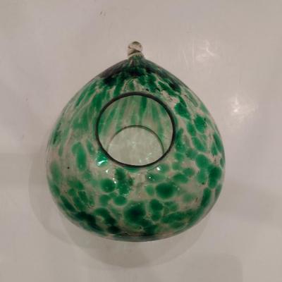 Hanging Glass Plant Holder- Measures approx 7" x 8"