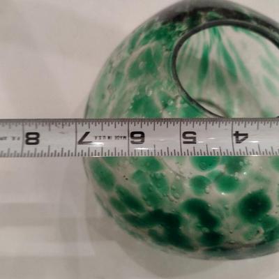 Hanging Glass Plant Holder- Measures approx 7" x 8"