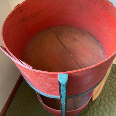 Red barrel style storage