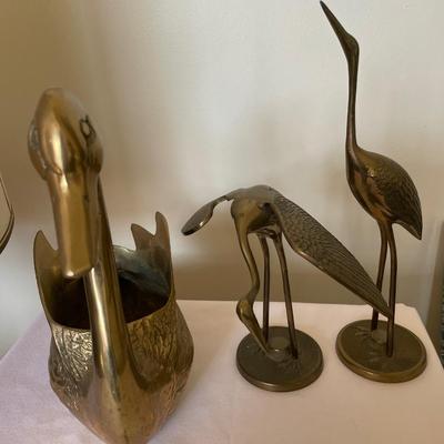 4 Brass birds