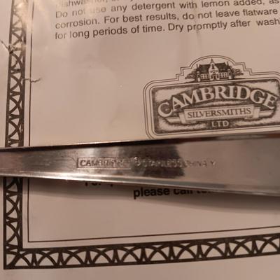 12 PLACE SETTING OF CAMBRIDGE STAINLESS STEEL FLATWARE
