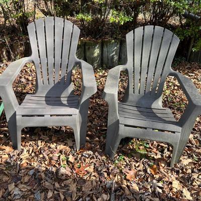 Matching Pair of Adirondack Chairs & Lounger (Y-RG)