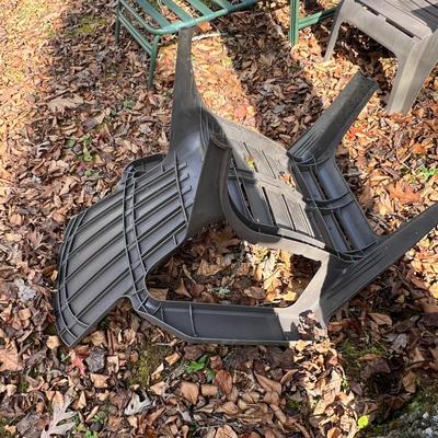 Matching Pair of Adirondack Chairs & Lounger (Y-RG)