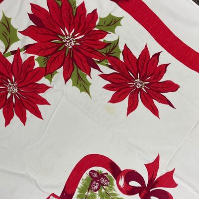 Vintage Christmas 100% cotton Tablecloth rectangle