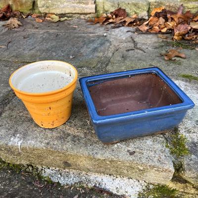 Pottery Birdhouse Plus Plant Pots (Y-RG)