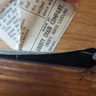 Six Wooden Dining Chairs w/ Leather Seats (K-BBL)