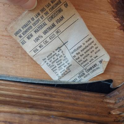 Six Wooden Dining Chairs w/ Leather Seats (K-BBL)