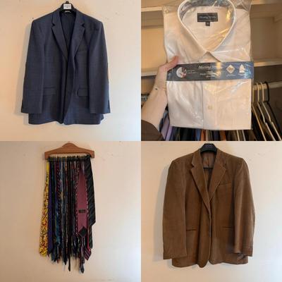 Men’s Dress Coats, Pants, and Ties - Sizes L-XL (O-DZ)