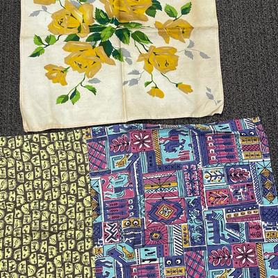 Vintage linen lot - 1 napkin & 3 pillow cases