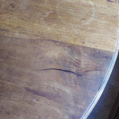Solid Wood Round Claw Foot Dining Table (K-BBL)