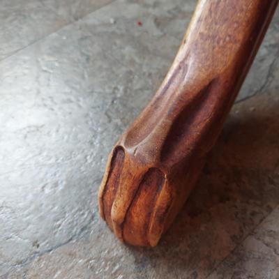 Solid Wood Round Claw Foot Dining Table (K-BBL)