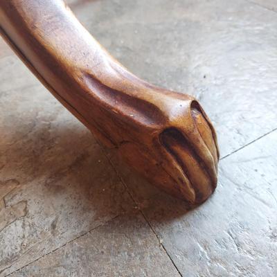 Solid Wood Round Claw Foot Dining Table (K-BBL)