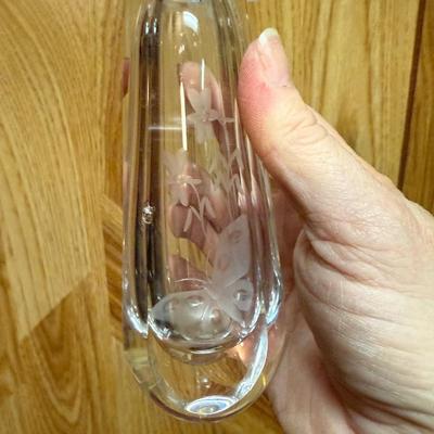 Orrefors crystal blood vase
