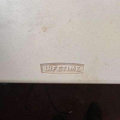 Three Plastic Work Tables (S-MK)