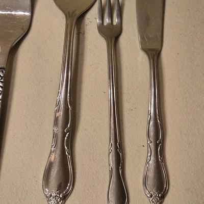 Mixed Lot of Flatware and Wood Skewers
