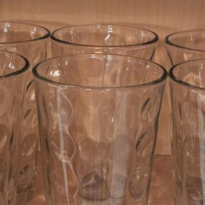 Dimbled Clear Tumbler Glasses