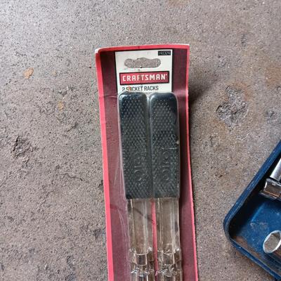 VARIETY OF SOCKETS, RATCHET, SOCKET ORGANIZER