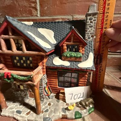 Christmas village log cabin