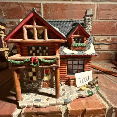Christmas village log cabin