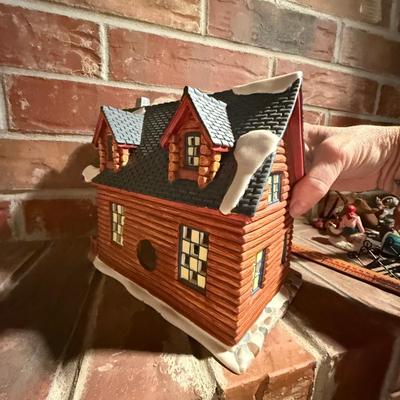 Christmas village log cabin