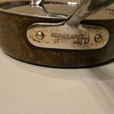 All Clad Sauce Pot and Skillet with Lids