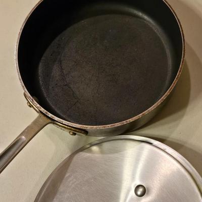All Clad Sauce Pot and Skillet with Lids