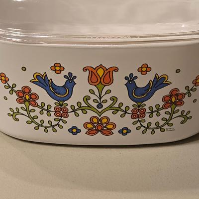Vintage Corning Ware Casserole Dishes with Lids