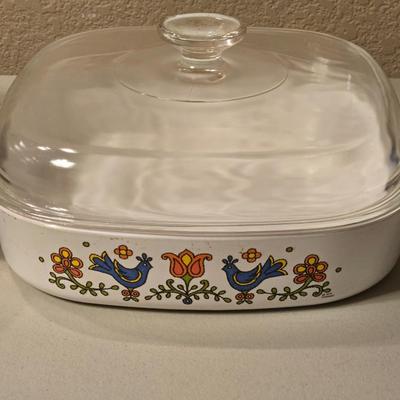 Vintage Corning Ware Casserole Dishes with Lids