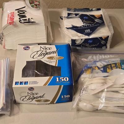 Plastic Cutlery and Paper Napkins