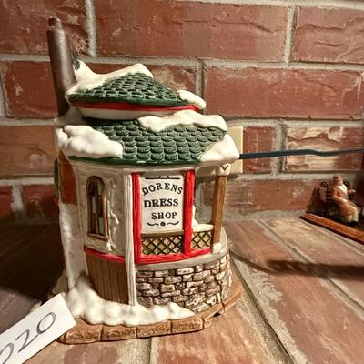 Christmas village dress store
