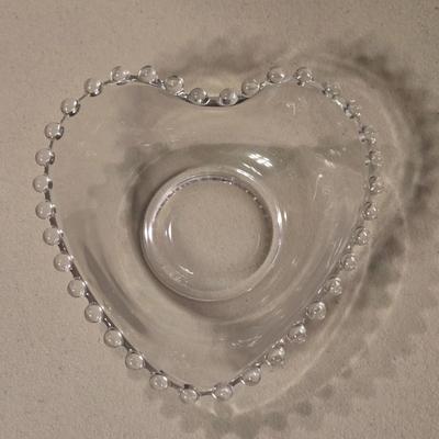 (2) Small Glass Nut or Fruit Bowls