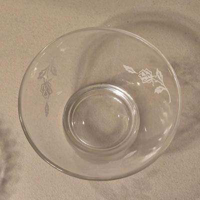 (2) Small Glass Nut or Fruit Bowls