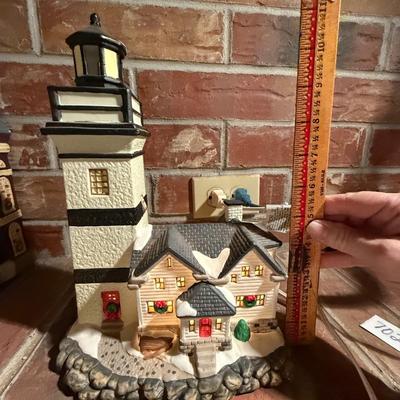 Christmas village lighthouse