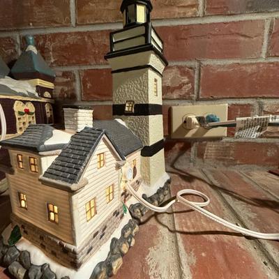 Christmas village lighthouse