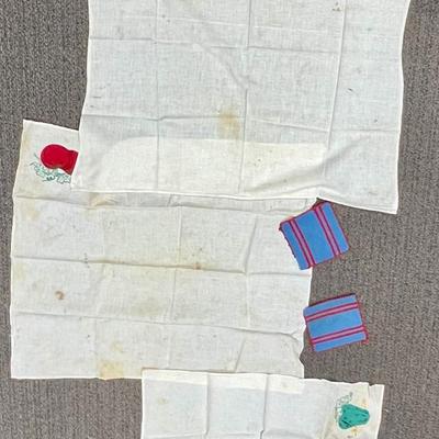 Vintage Kitchen Flour Sack Material Dishtowel Embroidered Towel