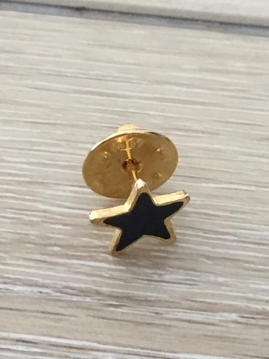 Vintage navy blue star push pin | EstateSales.org
