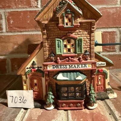Christmas village dress maker