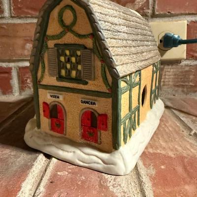 Christmas village reindeer barn