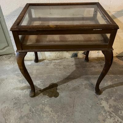Wood & Glass Display Table (B1-MG)