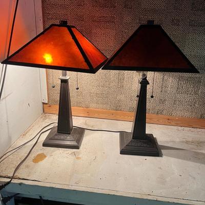 Two Mission Style Table Lamps (B2-MG)