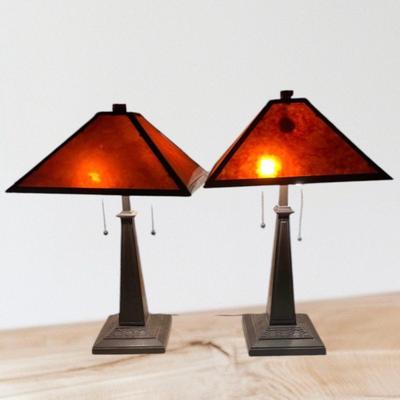 Two Mission Style Table Lamps (B2-MG)