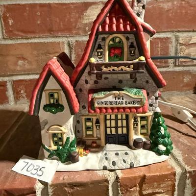 Christmas village gingerbread bakery