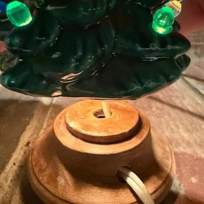 Christmas village ceramic tree