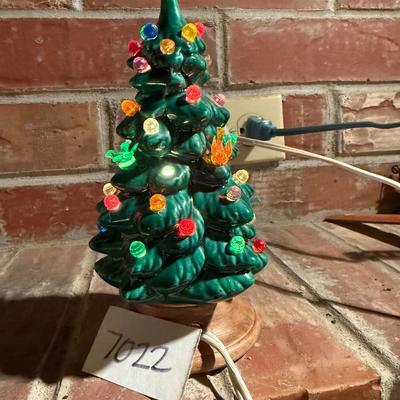 Christmas village ceramic tree