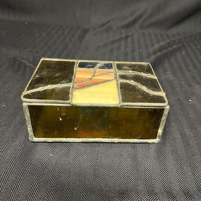 Waters Stained Glass Box & Signed Kaleidoscope (B2-MG)