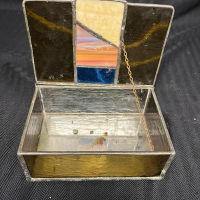 Waters Stained Glass Box & Signed Kaleidoscope (B2-MG)