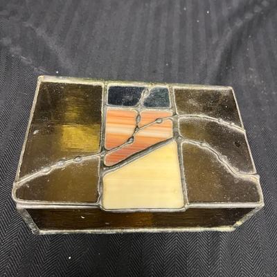Waters Stained Glass Box & Signed Kaleidoscope (B2-MG)
