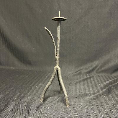 Iron Candleholders & Metal Vase (B2-MG)