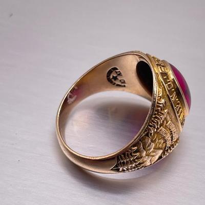 Two Asheville 10k Lee H Edwards HS Class Rings (ST-SS)