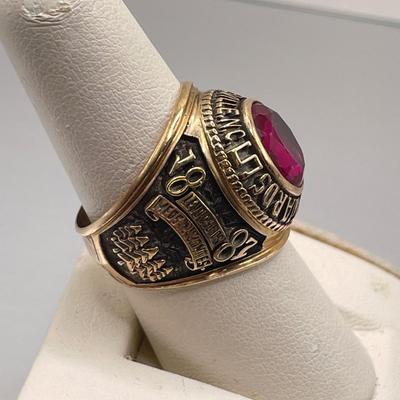 Two Asheville 10k Lee H Edwards HS Class Rings (ST-SS)